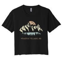 Prairie Village Kansas Mountain Sunset Sunrise Ks Women's Crop Top Tee