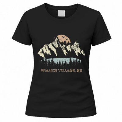 Prairie Village Kansas Mountain Sunset Sunrise Ks Women's T-Shirt