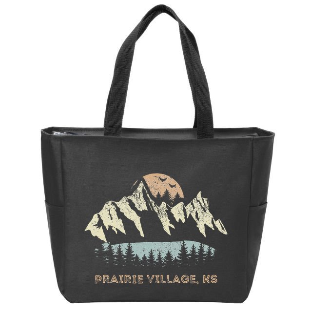 Prairie Village Kansas Mountain Sunset Sunrise Ks Zip Tote Bag