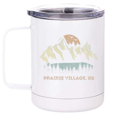 Prairie Village Kansas Mountain Sunset Sunrise Ks 12 oz Stainless Steel Tumbler Cup