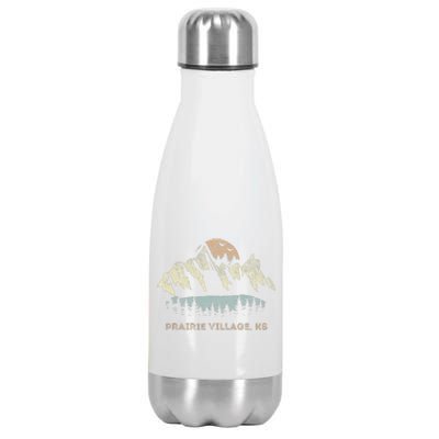 Prairie Village Kansas Mountain Sunset Sunrise Ks Stainless Steel Insulated Water Bottle