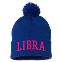 Pink Varsity Libra Gift Pom Pom 12in Knit Beanie