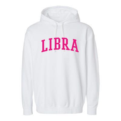 Pink Varsity Libra Gift Garment-Dyed Fleece Hoodie