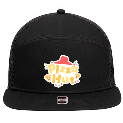 Pizzahut Vtuber Logo 7 Panel Mesh Trucker Snapback Hat
