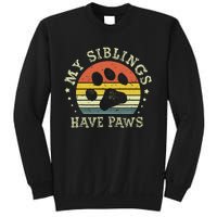 Ph Vintage My Siblings Have Paws Funny Dog Mom Sayings Sweatshirt