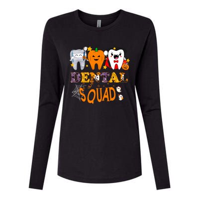 Pumpkin Vampire Mummyteeth Dental Squad Hygienists Halloween Cool Gift Womens Cotton Relaxed Long Sleeve T-Shirt