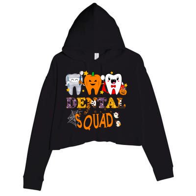 Pumpkin Vampire Mummyteeth Dental Squad Hygienists Halloween Cool Gift Crop Fleece Hoodie