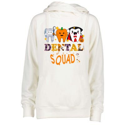 Pumpkin Vampire Mummyteeth Dental Squad Hygienists Halloween Cool Gift Womens Funnel Neck Pullover Hood