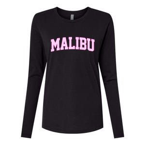 Preppy Varsity Malibu California Womens Cotton Relaxed Long Sleeve T-Shirt