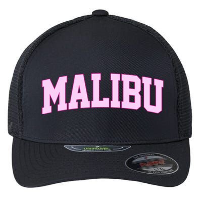 Preppy Varsity Malibu California Flexfit Unipanel Trucker Cap