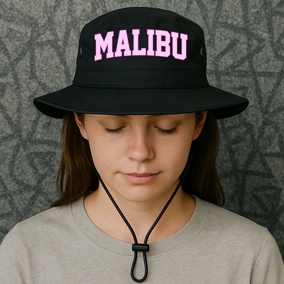 Preppy Varsity Malibu California Bucket Hat