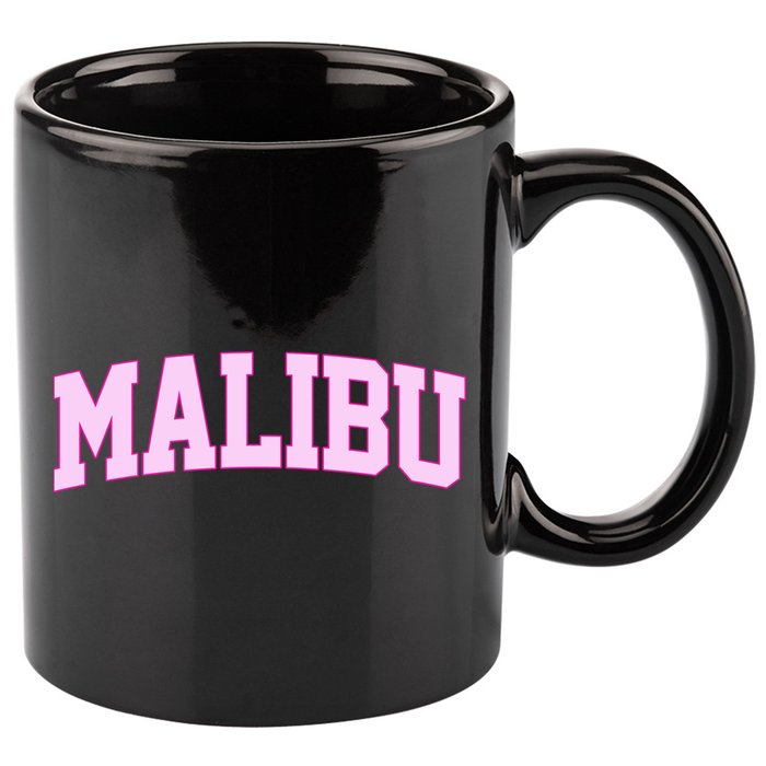 Preppy Varsity Malibu California 11oz C Handle Ceramic Mug