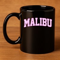 Preppy Varsity Malibu California 11oz C Handle Ceramic Mug