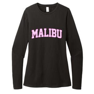 Preppy Varsity Malibu California Womens CVC Long Sleeve Shirt