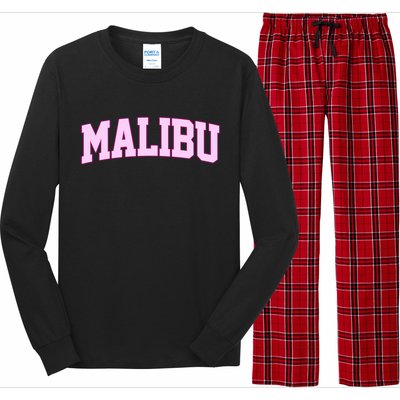 Preppy Varsity Malibu California Long Sleeve Pajama Set