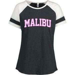 Preppy Varsity Malibu California Enza Ladies Jersey Colorblock Tee