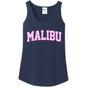 Preppy Varsity Malibu California Ladies Essential Tank