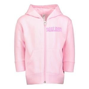 Preppy Varsity Malibu California Toddler Zip Fleece Hoodie