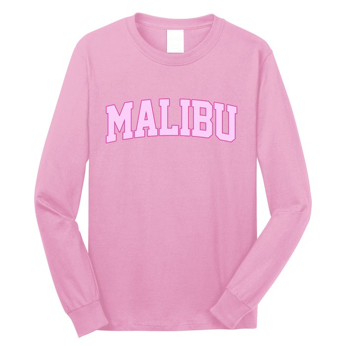 Preppy Varsity Malibu California Long Sleeve Shirt