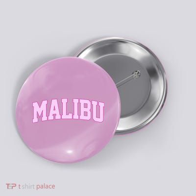 Preppy Varsity Malibu California Button