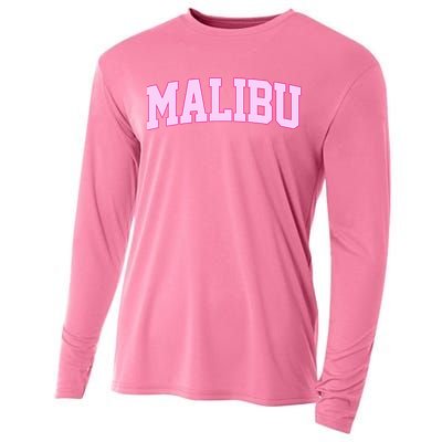 Preppy Varsity Malibu California Cooling Performance Long Sleeve Crew