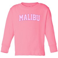 Preppy Varsity Malibu California Toddler Long Sleeve Shirt