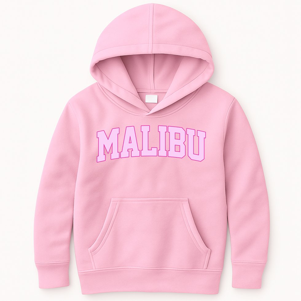 Preppy Varsity Malibu California Kids Hoodie