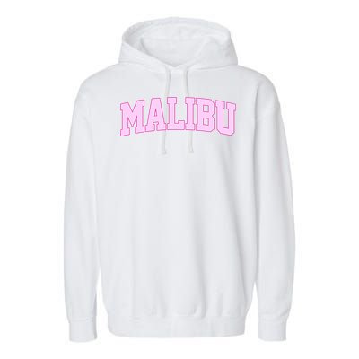 Preppy Varsity Malibu California Garment-Dyed Fleece Hoodie