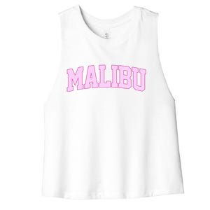 Preppy Varsity Malibu California Women's Racerback Cropped Tank