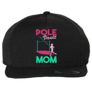 Pole Vault Mom Wool Snapback Cap