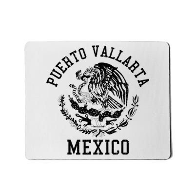 Puerto Vallarta Mexico Pride Mexican Flag Vintage Mousepad