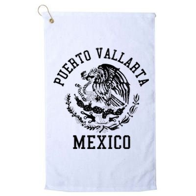 Puerto Vallarta Mexico Pride Mexican Flag Vintage Platinum Collection Golf Towel