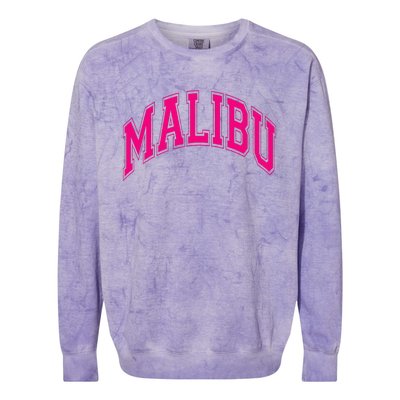 Preppy Varsity Malibu Ca California Font Colorblast Crewneck Sweatshirt