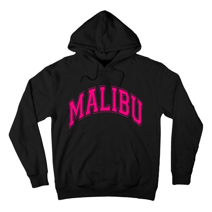 Preppy Varsity Malibu Ca California Font Hoodie