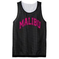 Preppy Varsity Malibu Ca California Font Mesh Reversible Basketball Jersey Tank