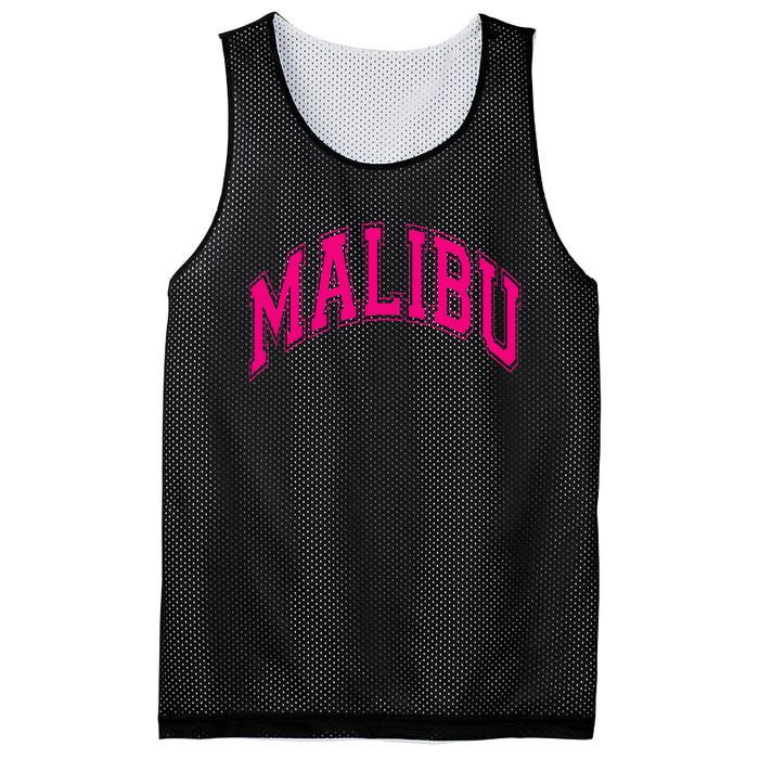 Preppy Varsity Malibu Ca California Font Mesh Reversible Basketball Jersey Tank