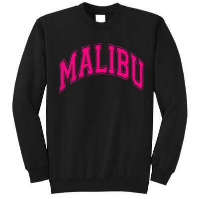 Preppy Varsity Malibu Ca California Font Tall Sweatshirt