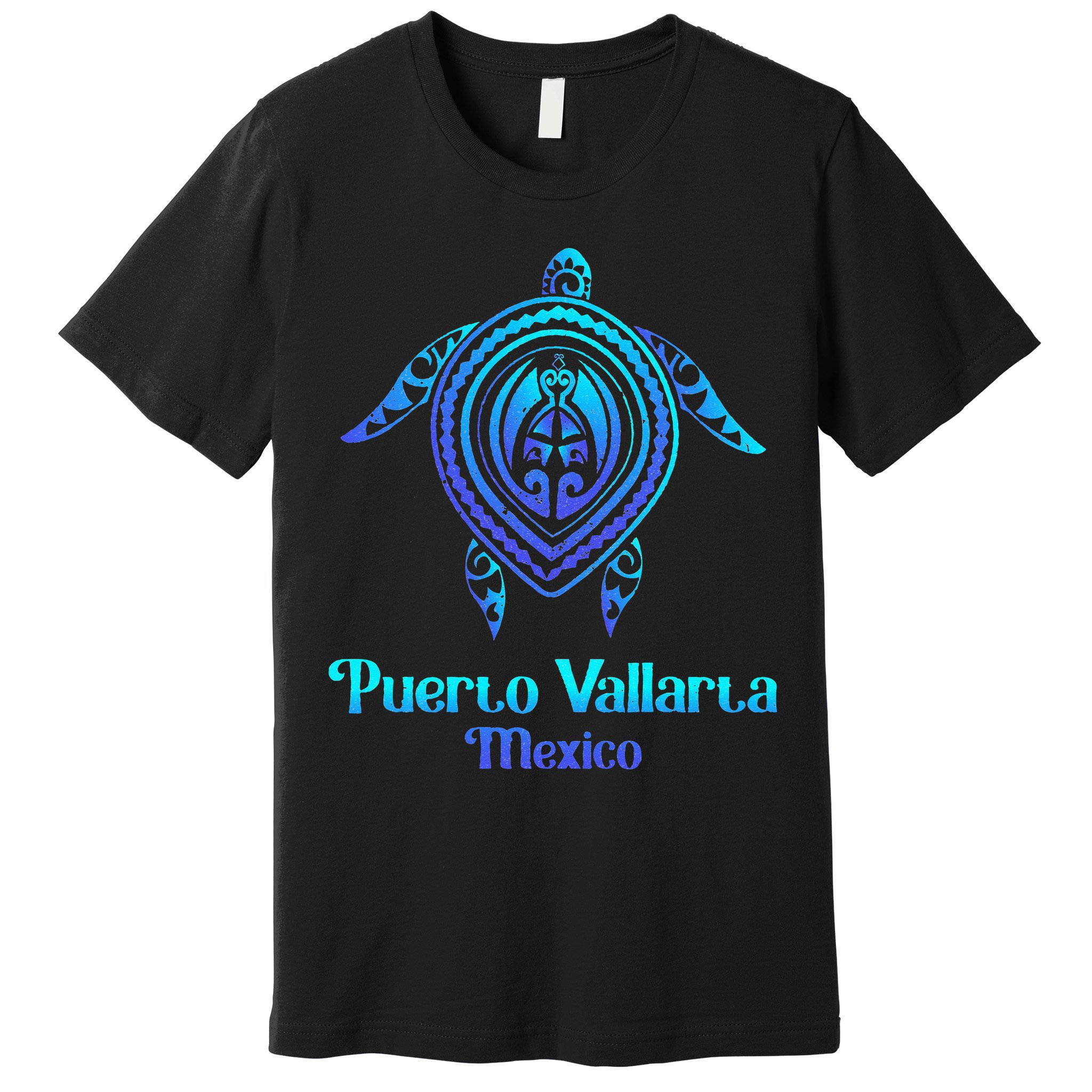 Puerto Vallarta Mexico Souvenirs Tropical Blue Sea Turtle Premium T-Shirt