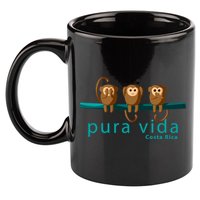 Pura Vida Monkeys Costa Rica 11oz C Handle Ceramic Mug