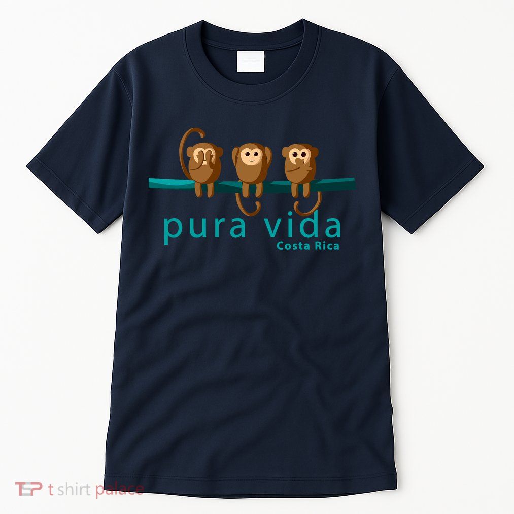 Pura Vida Monkeys Costa Rica Tall T-Shirt