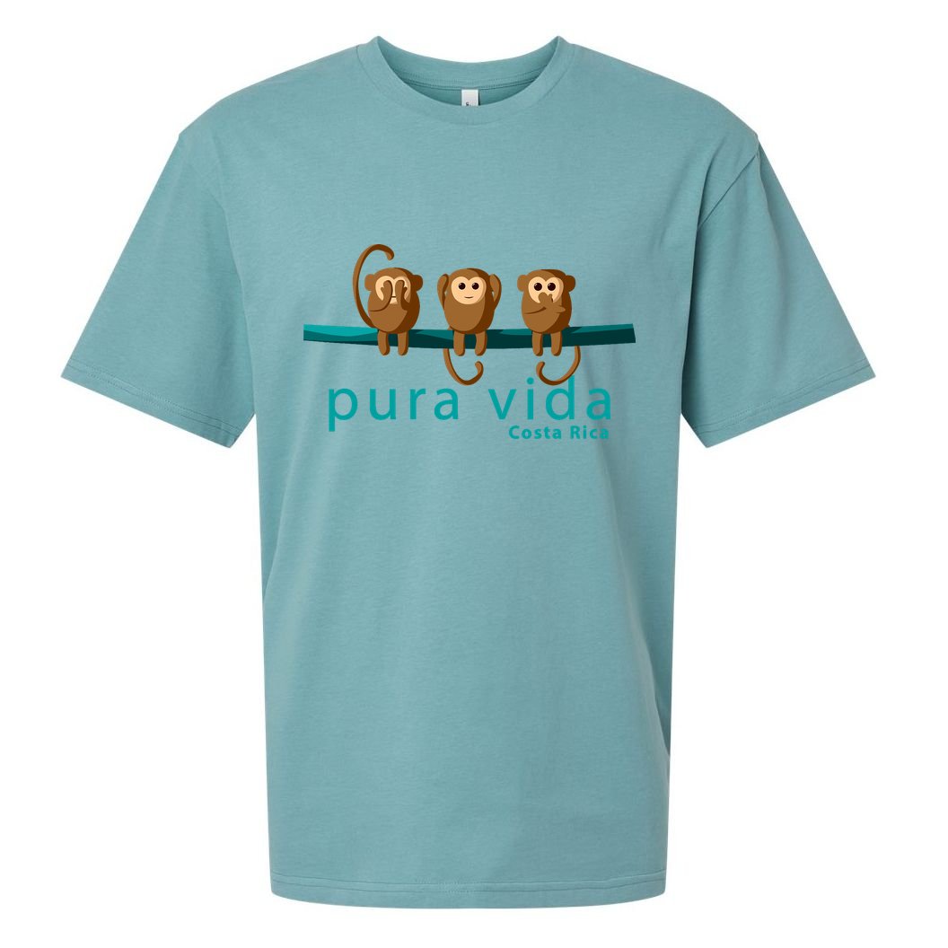 Pura Vida Monkeys Costa Rica Sueded Cloud Jersey T-Shirt
