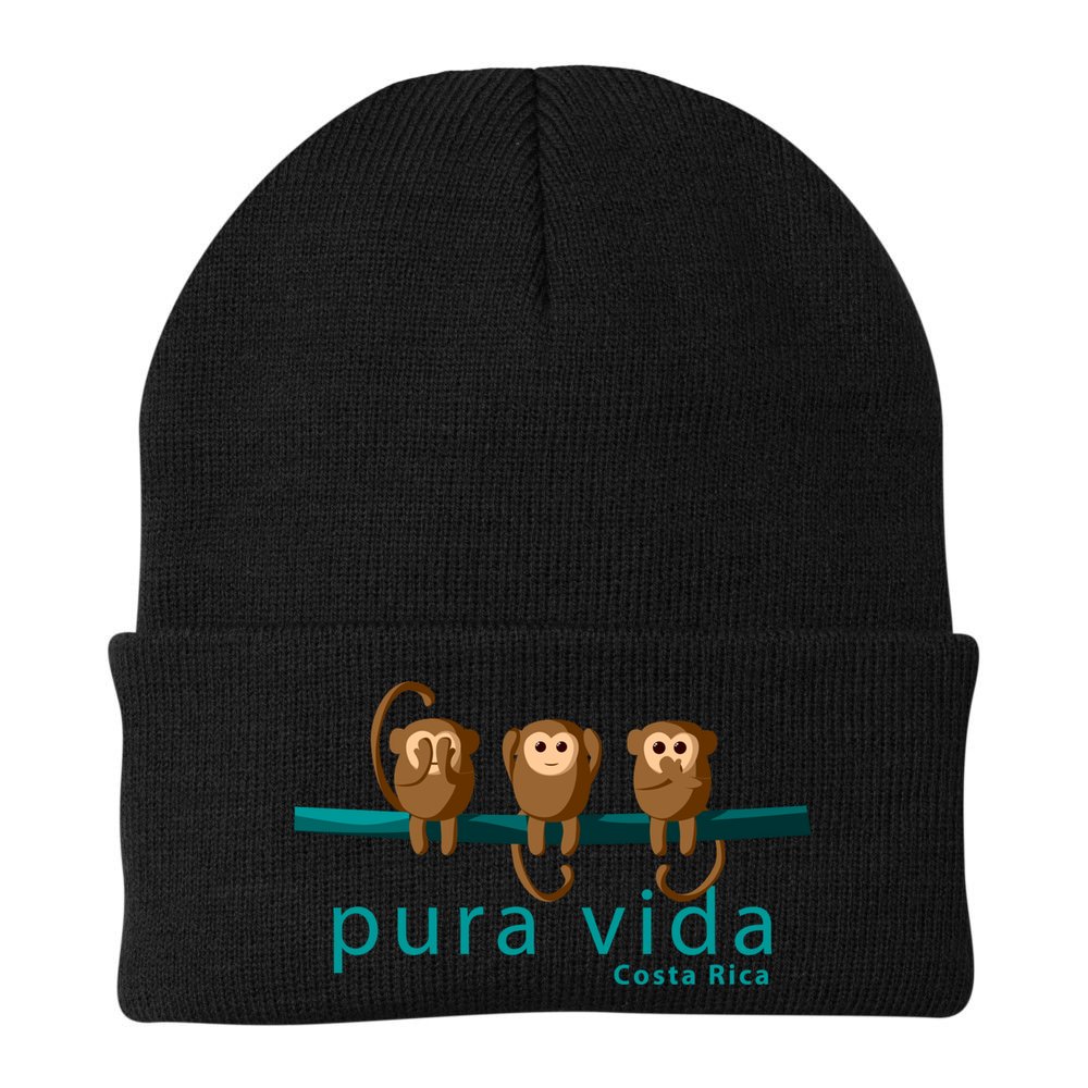 Pura Vida Monkeys Costa Rica Gift Beanie