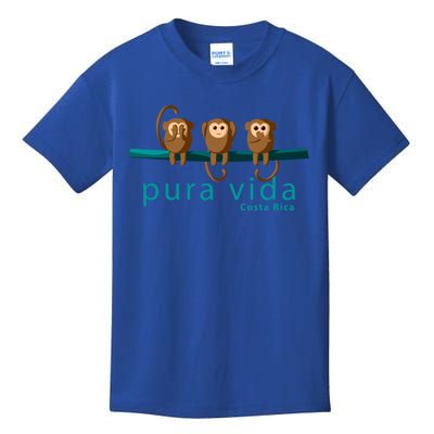 Pura Vida Monkeys Costa Rica Gift Kids T-Shirt