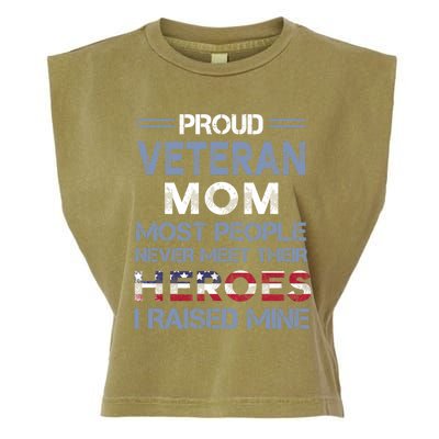 Proud Veteran Mom Mothers Day Gift I Raised My Hero Soldier Gift Garment-Dyed Women's Muscle Tee