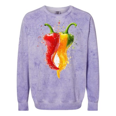 Pepper Vegetable Motif Garden Pepper Colorblast Crewneck Sweatshirt