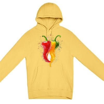 Pepper Vegetable Motif Garden Pepper Premium Pullover Hoodie