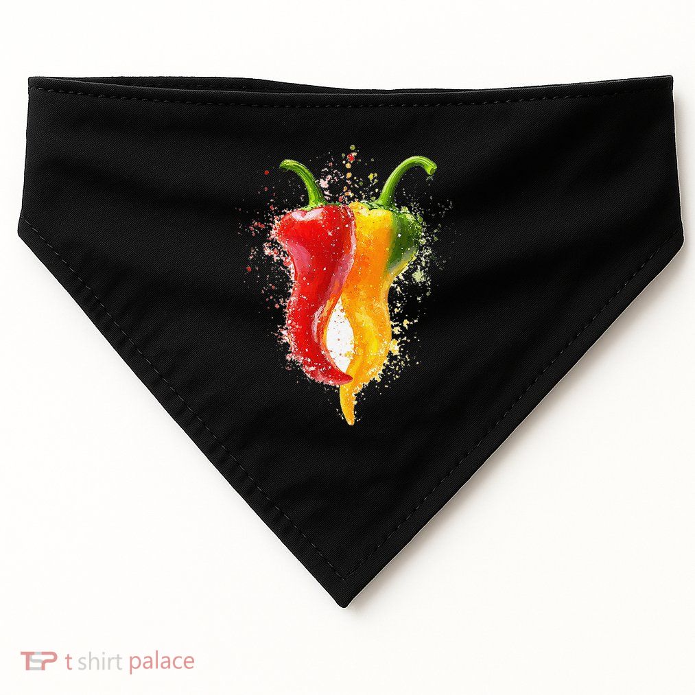 Pepper Vegetable Motif Garden Pepper USA-Made Doggie Bandana
