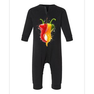 Pepper Vegetable Motif Garden Pepper Infant Fleece One Piece