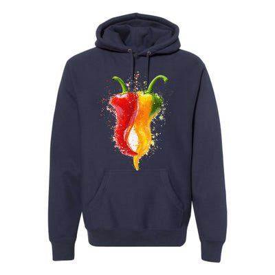 Pepper Vegetable Motif Garden Pepper Premium Hoodie