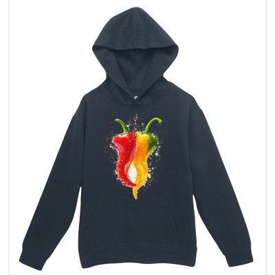 Pepper Vegetable Motif Garden Pepper Urban Pullover Hoodie